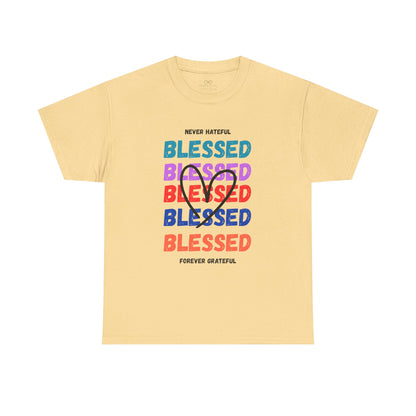 Blessed Grateful Colorful Christian T-Shirt | Positive Faith-Based Tee for Men & Women