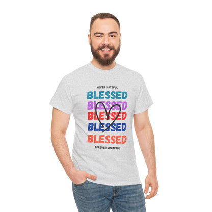 Blessed Grateful Colorful Christian T-Shirt | Positive Faith-Based Tee for Men & Women