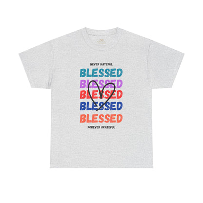 Blessed Grateful Colorful Christian T-Shirt | Positive Faith-Based Tee for Men & Women