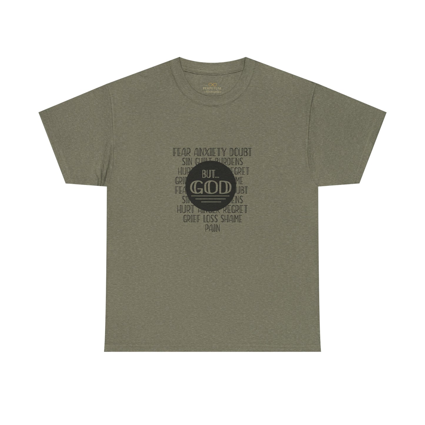 But God Christian T-Shirt – Faith Over Fear Bible Shirt | Inspirational Scripture Tee