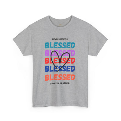 Blessed Grateful Colorful Christian T-Shirt | Positive Faith-Based Tee for Men & Women