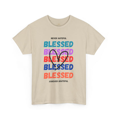 Blessed Grateful Colorful Christian T-Shirt | Positive Faith-Based Tee for Men & Women