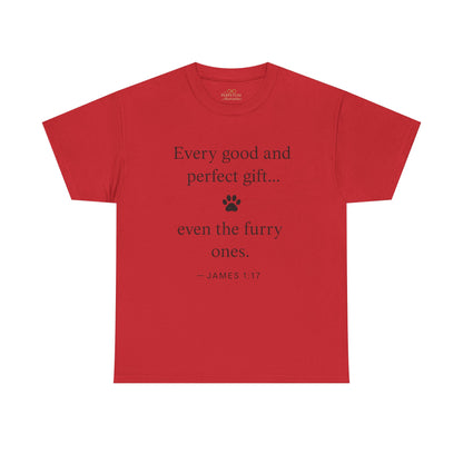 Every Good and Perfect Gift Pet Lover Shirt | James 1:17 Bible Verse Tee