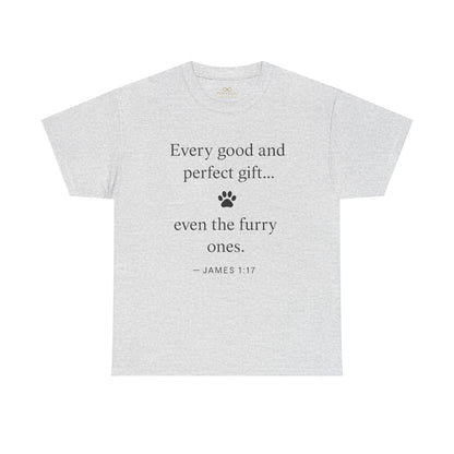 Every Good and Perfect Gift Pet Lover Shirt | James 1:17 Bible Verse Tee
