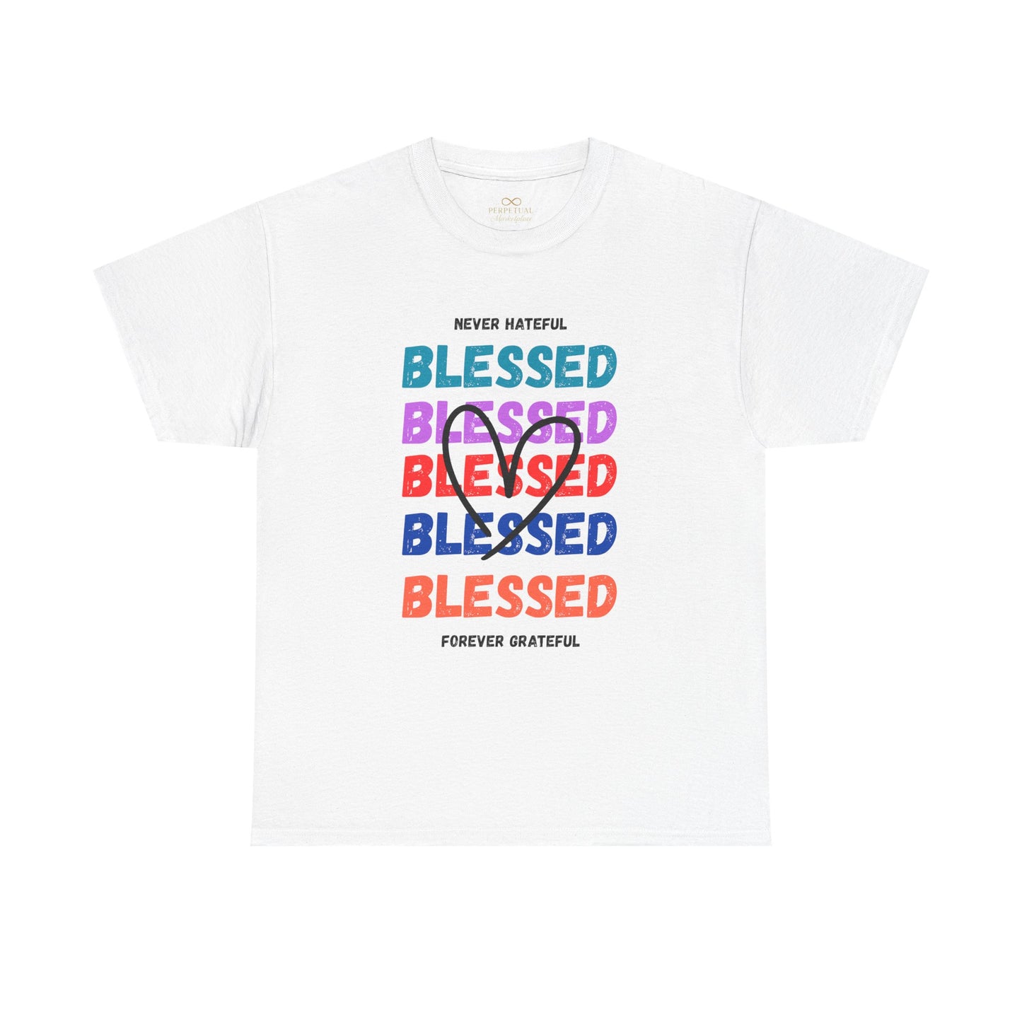 Blessed Grateful Colorful Christian T-Shirt | Positive Faith-Based Tee for Men & Women