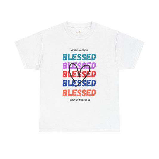 Blessed Grateful Colorful Christian T-Shirt | Positive Faith-Based Tee for Men & Women