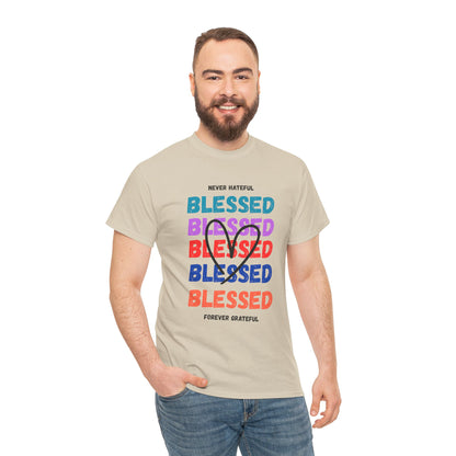 Blessed Grateful Colorful Christian T-Shirt | Positive Faith-Based Tee for Men & Women