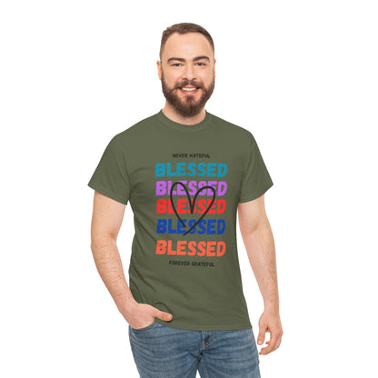 Blessed Grateful Colorful Christian T-Shirt | Positive Faith-Based Tee for Men & Women